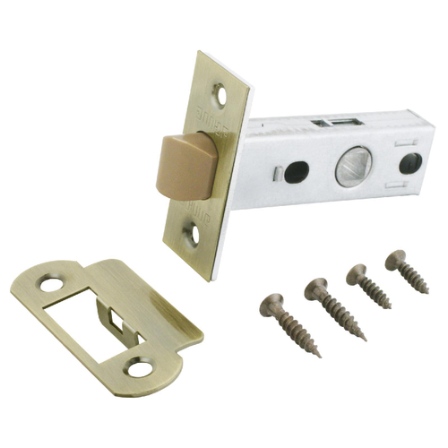 Защелка АЛЛЮР АРТ L45-8 P AB ст.бронза,пластик, торц.планка 25мм б/ручек  /12327