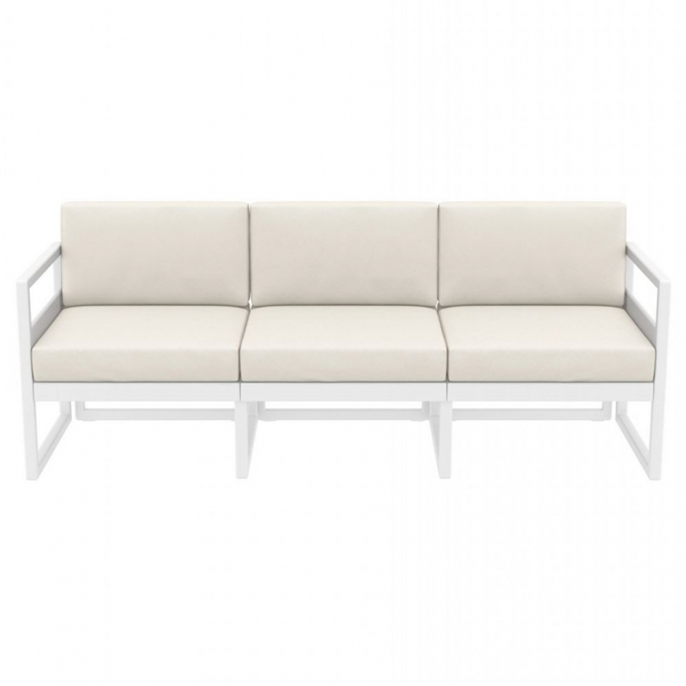 Комплект пластиковой мебели Siesta Contract Mykonos XL, белый, бежевый