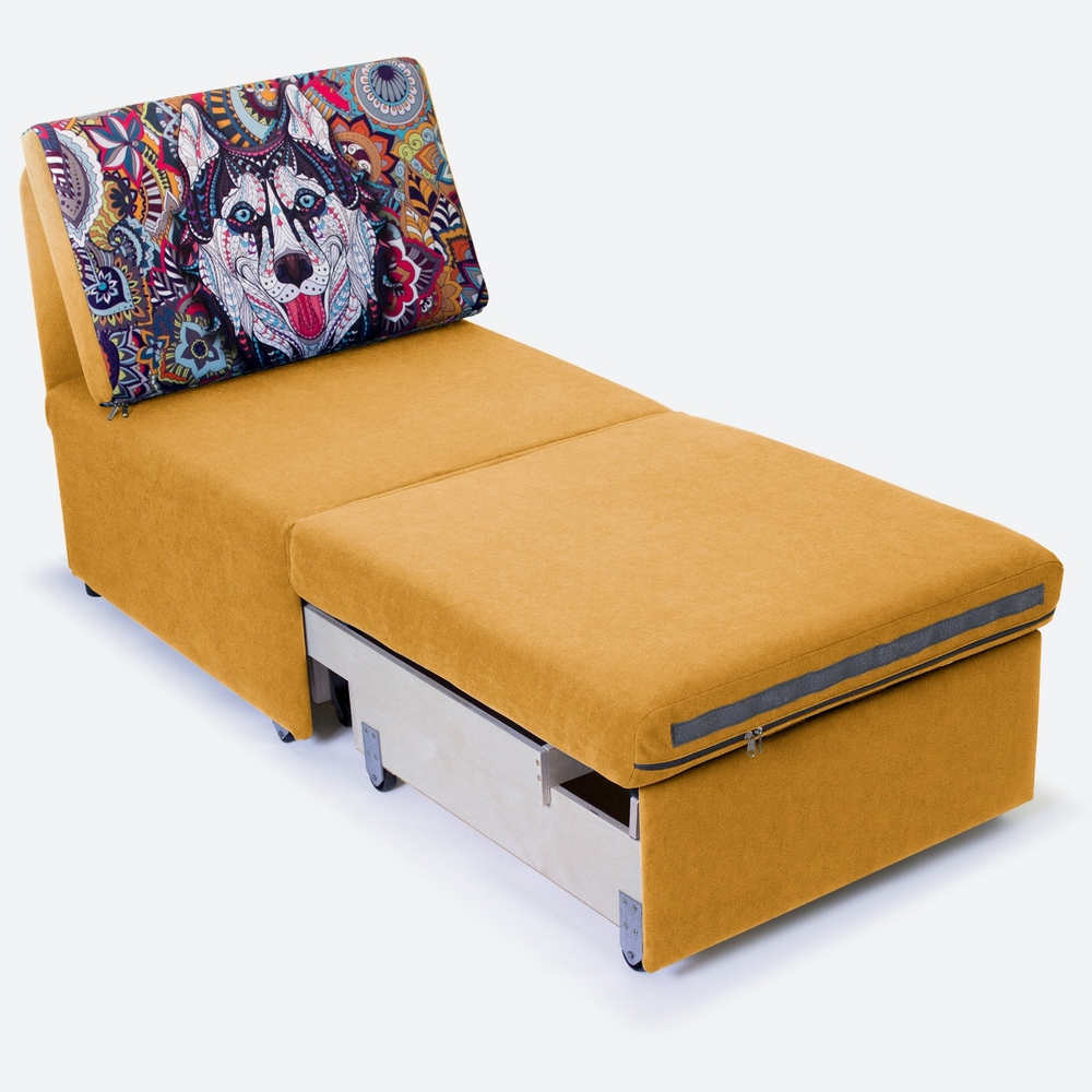 Кресло-кровать "Миник" Dream Yellow, купон Хаски