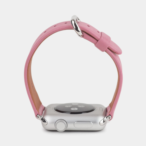 Ремешок для Apple Watch 40/41/42 mm из кожи теленка, розового цвета