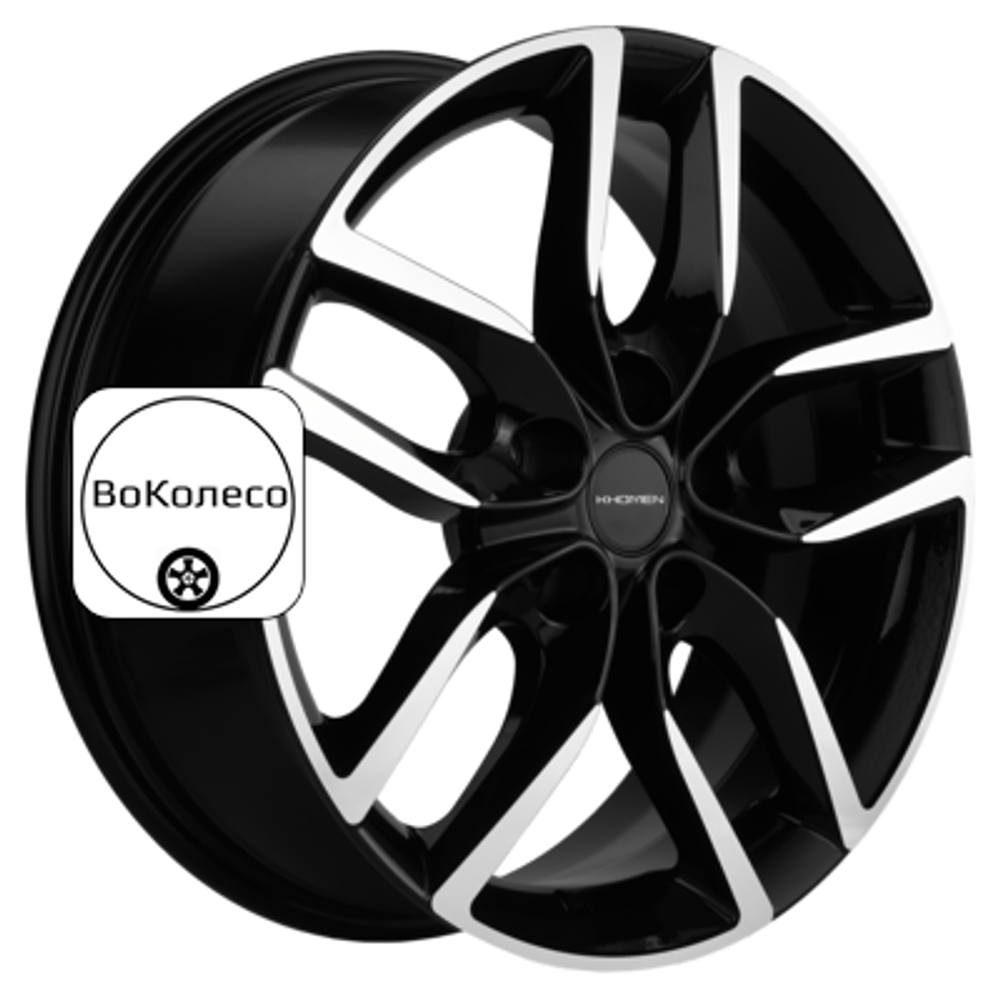 6,5x17/5x114,3 ET49 D67,1 KHW1708 (Hyundai Creta) Black-FP Khomen Wheels