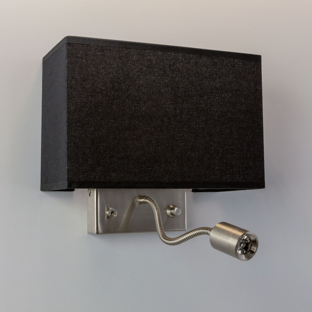 Citiluх Декарт CL704301 Бра с чёрным абажуром и диммером