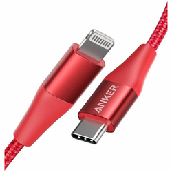 Кабель Anker PowerLine+ II USB Type-C - Lightning MFI 0,9 м, Red (Красный)