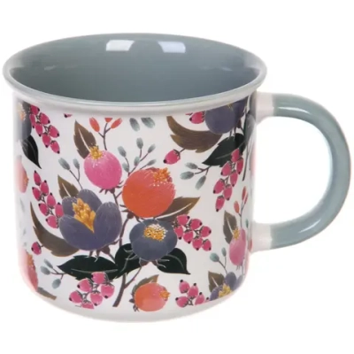 Кружка керамическая 400мл «Цветочный микс», микс рисунков