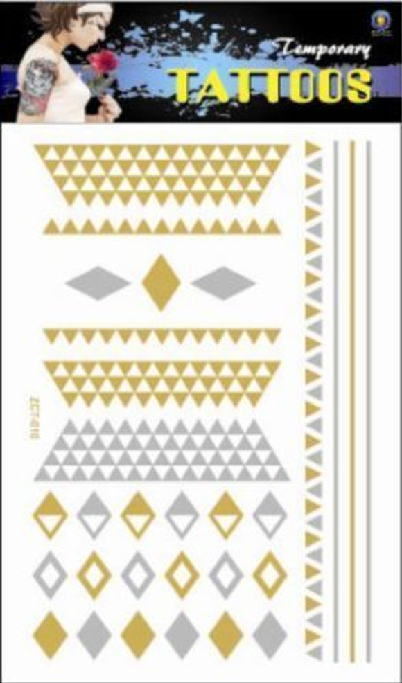 Временные флеш-тату "Геометрия"  (лист 14х20 см)