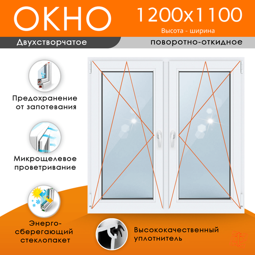 Пластиковое окно 1200 х 1100 ТермА Эко