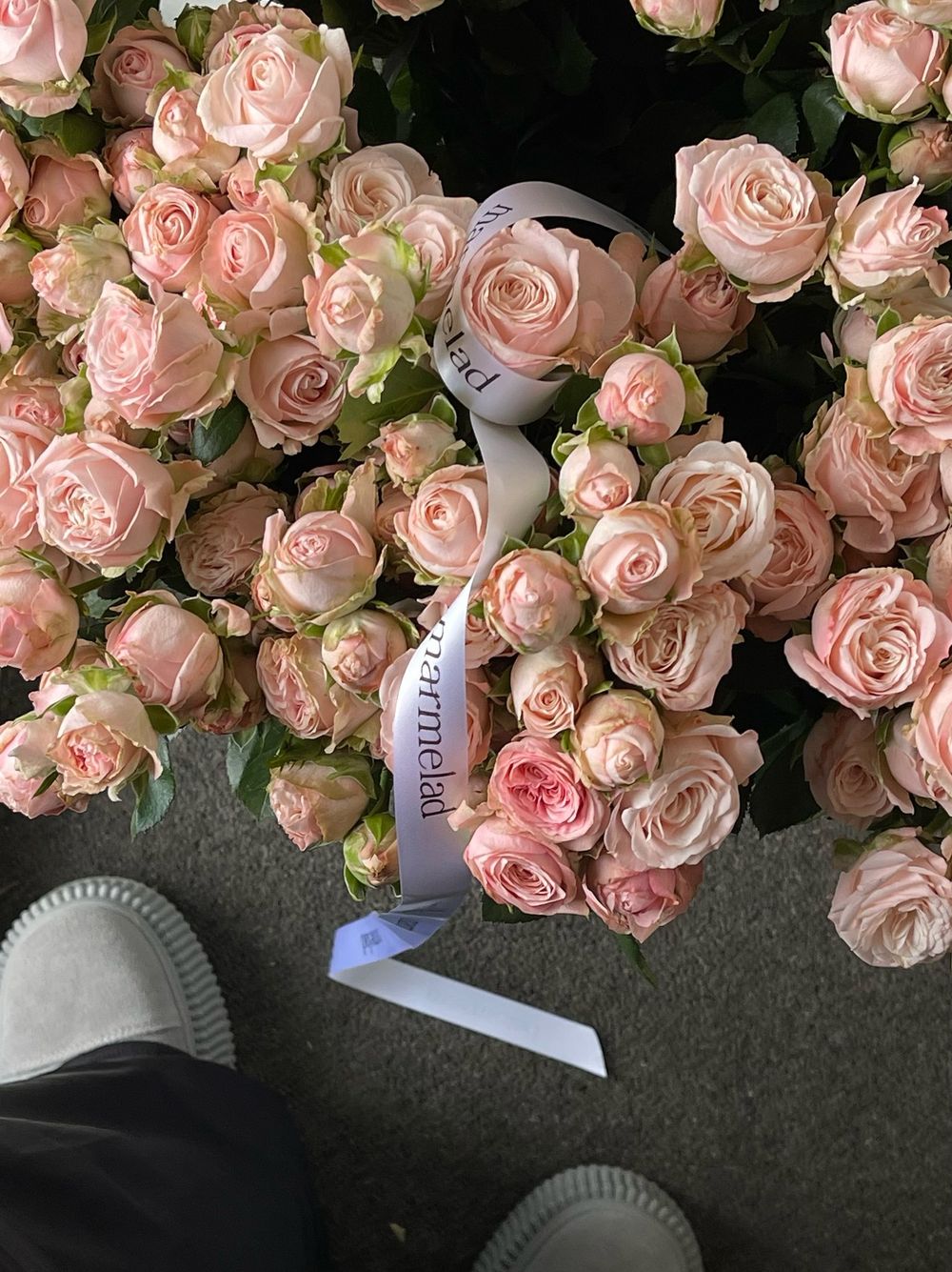 Пионовидная кустовая роза сорт БОМБАСТИК