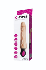 Телесный гнущийся вибратор с функцией нагрева - 19 см. (Цвет: телесный)