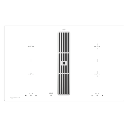 Индукционная варочная панель с вытяжкой Kuppersbusch KMI 8500.0 WR Silver Chrome