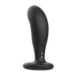 Черный анальный вибратор с пультом ДУ (Цвет: черный)