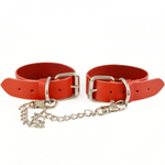Красные кожаные оковы «Новичок» (Цвет: красный)