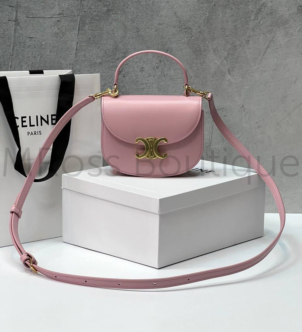 Розовая сумка Celine через плечо