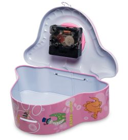 BX- 51/2 Метал. копилка с часами «Динозаврик»