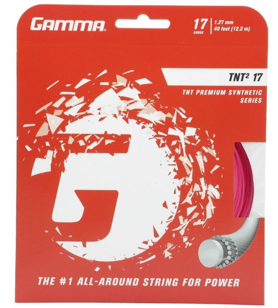 Теннисные струны Gamma TNT2 (12,2 m) - pink