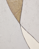 Абстрактный холст Marvilo серо-горчичного цвета 80 x 100 см