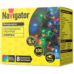 Гирлянда Navigator 61 803 NGF-S01-100RGBY-5-6.5m-230-C8-G-IP20