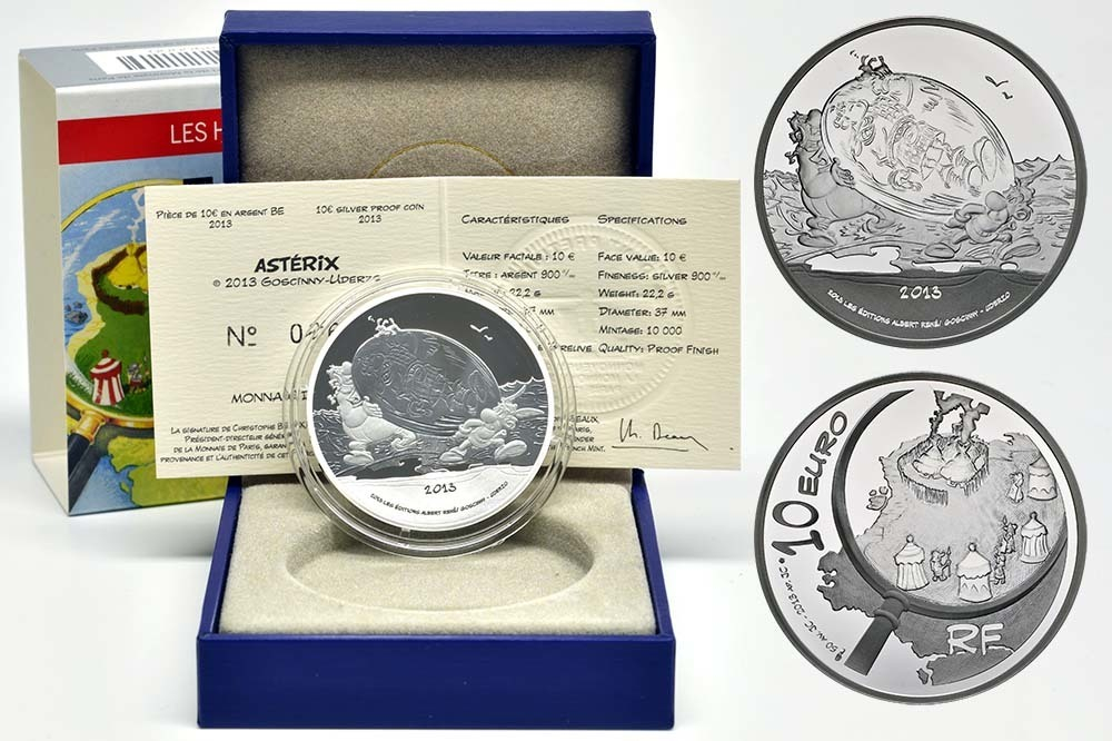 10 евро. Астерикс. Франция. 2013 год. PROOF