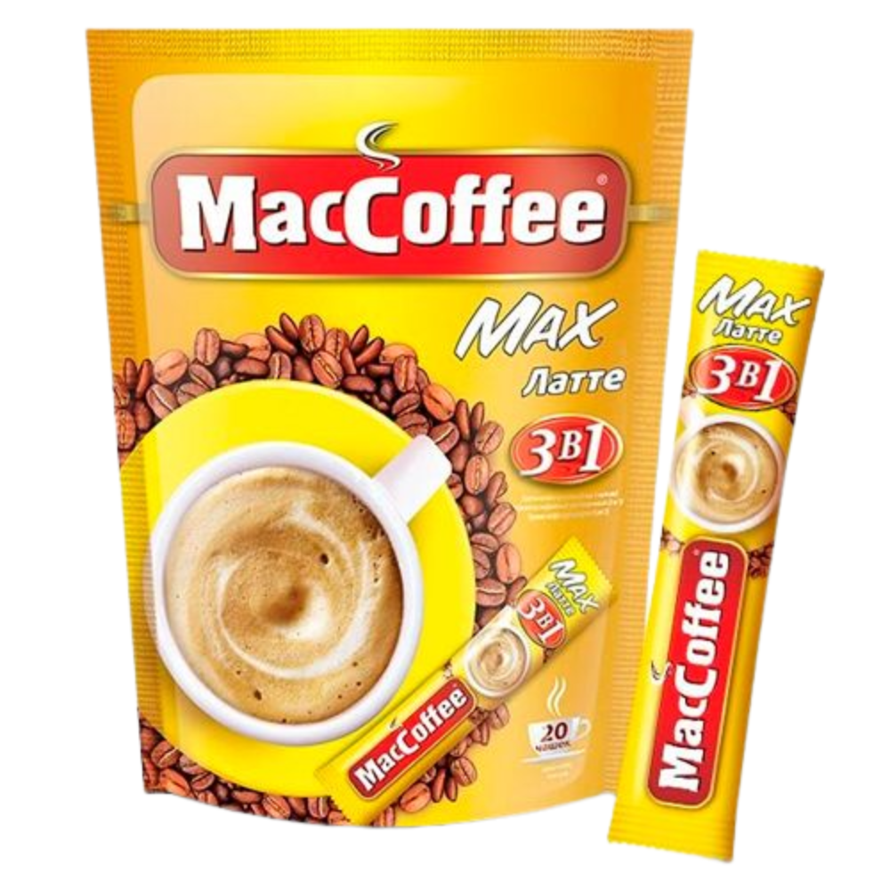 Кофе растворимый MacCoffee MAX Латте 3в1 20 шт