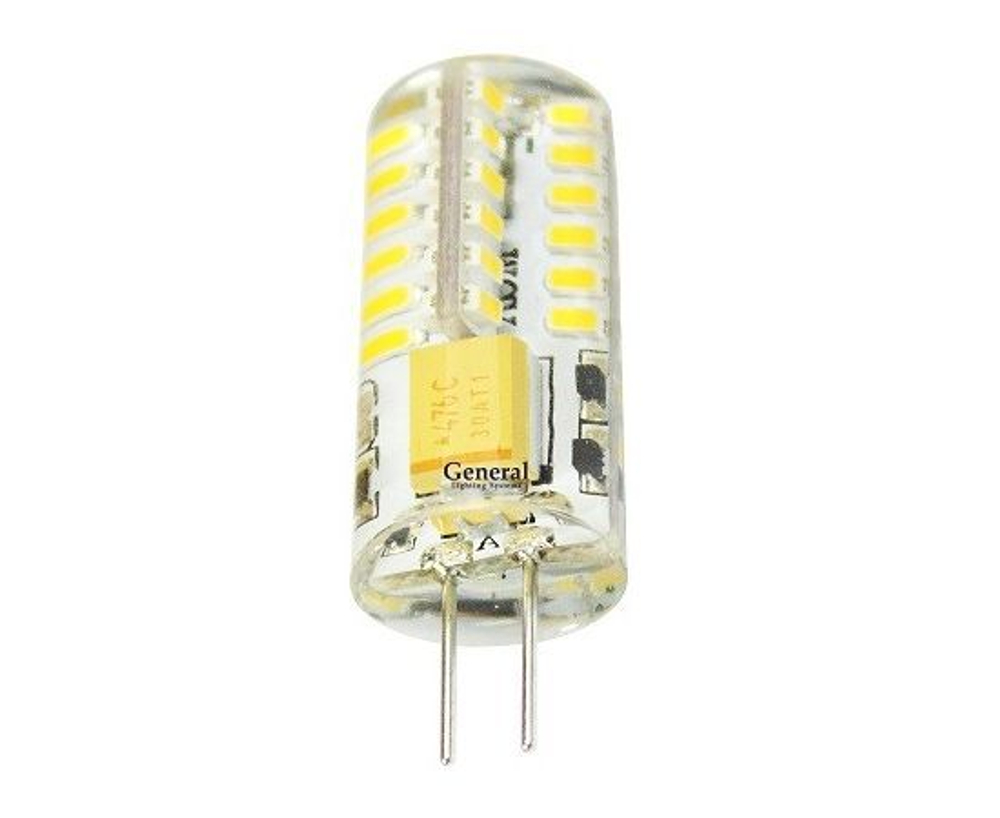 Лампочка General G4 220V 3W 4500K 4K 36x10 SMD силикон BL5 651300, 5 шт