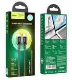 Кабель HOCO X14 Type-C-Type-C 60W 3A 1м Nylon Black