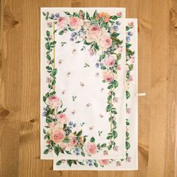 НАБОР ПОЛОТЕНЕЦ ИЗ 2-Х ШТ "ВИНТАЖ"40Х60 СМ ,КРЕМОВЫЙ, 100% ХЛОПОК,ТВИЛ