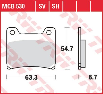 Колодки тормозные дисковые TRW MCB530SH