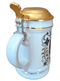 Кружка пивная (керамика с оловянной крышкой)
