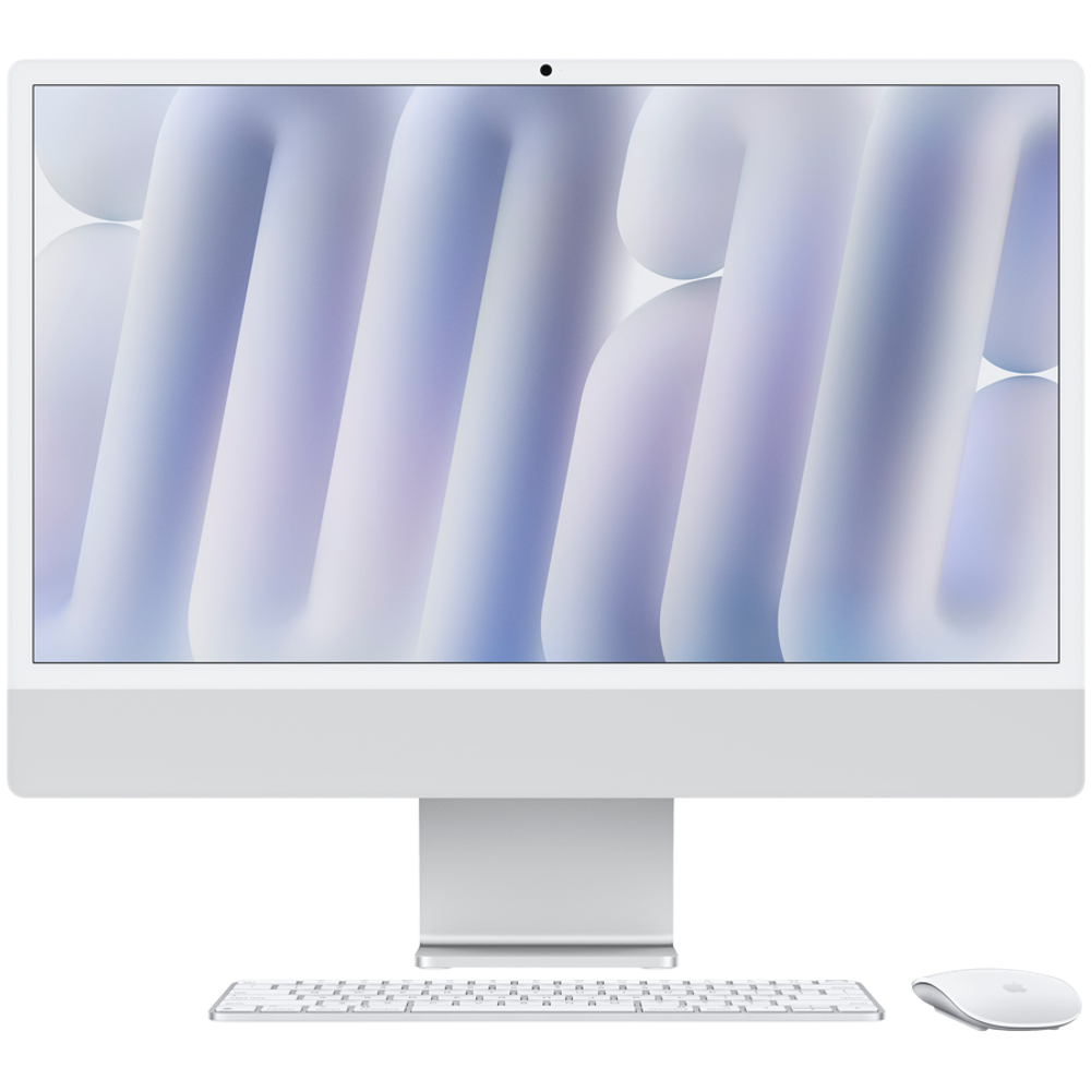 24-inch iMac with Retina 4.5K display: Apple M4 chip with 10‑core CPU and 10‑core GPU, 16GB, 512GB SSD - Silver,Model A3137