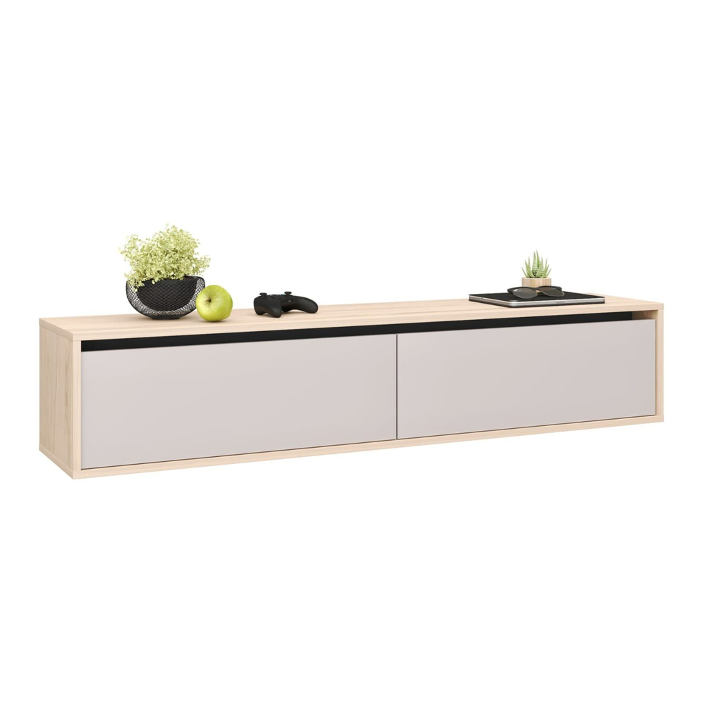 Модульная стенка в гостиную со шкафом Туя светлая/Кашемир Рэя 29х32х150 см