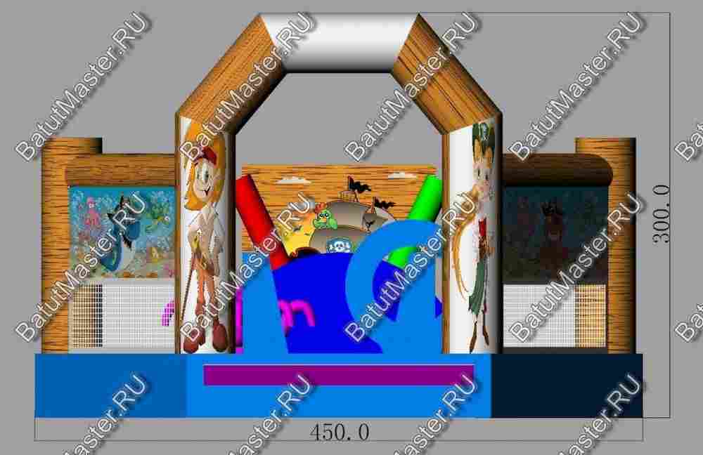 Коммерческий надувной батут "Весёлый пират"