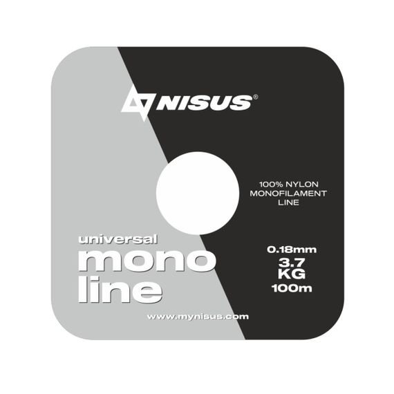 Леска MONOLINE Universal 0,18mm/100m Nylon Transparent Nisus (N-MU-018-100)