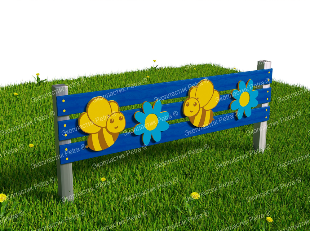 Забор уличный из экопластика Природа, секция 1490х400 мм