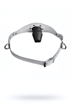 Кожаный кляп в виде фаллоса (Цвет: белый)