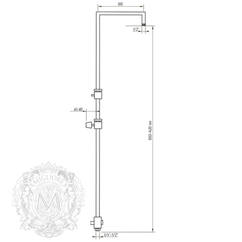 Душевая колонна Squadra Migliore  ML.SQR-36.263  схема