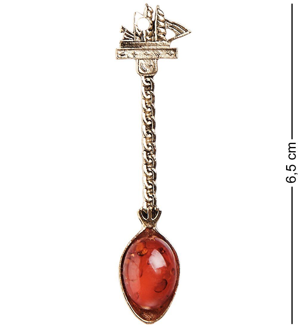 AM-2311 Фигурка кошельковая «Всем дарить» (латунь,янтарь)