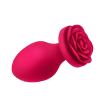 Малиновая анальная втулка 7см с основанием-розой Bior Toys Viva Rose RT-34016