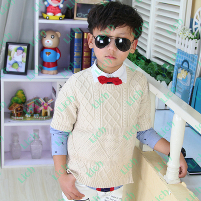 Джемпер детский с коротким рукавом и геометрическими узорами