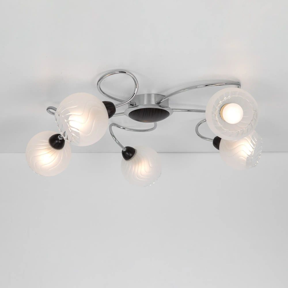 Citilux Одиссей CL130151 Люстра потолочная Венге Хром