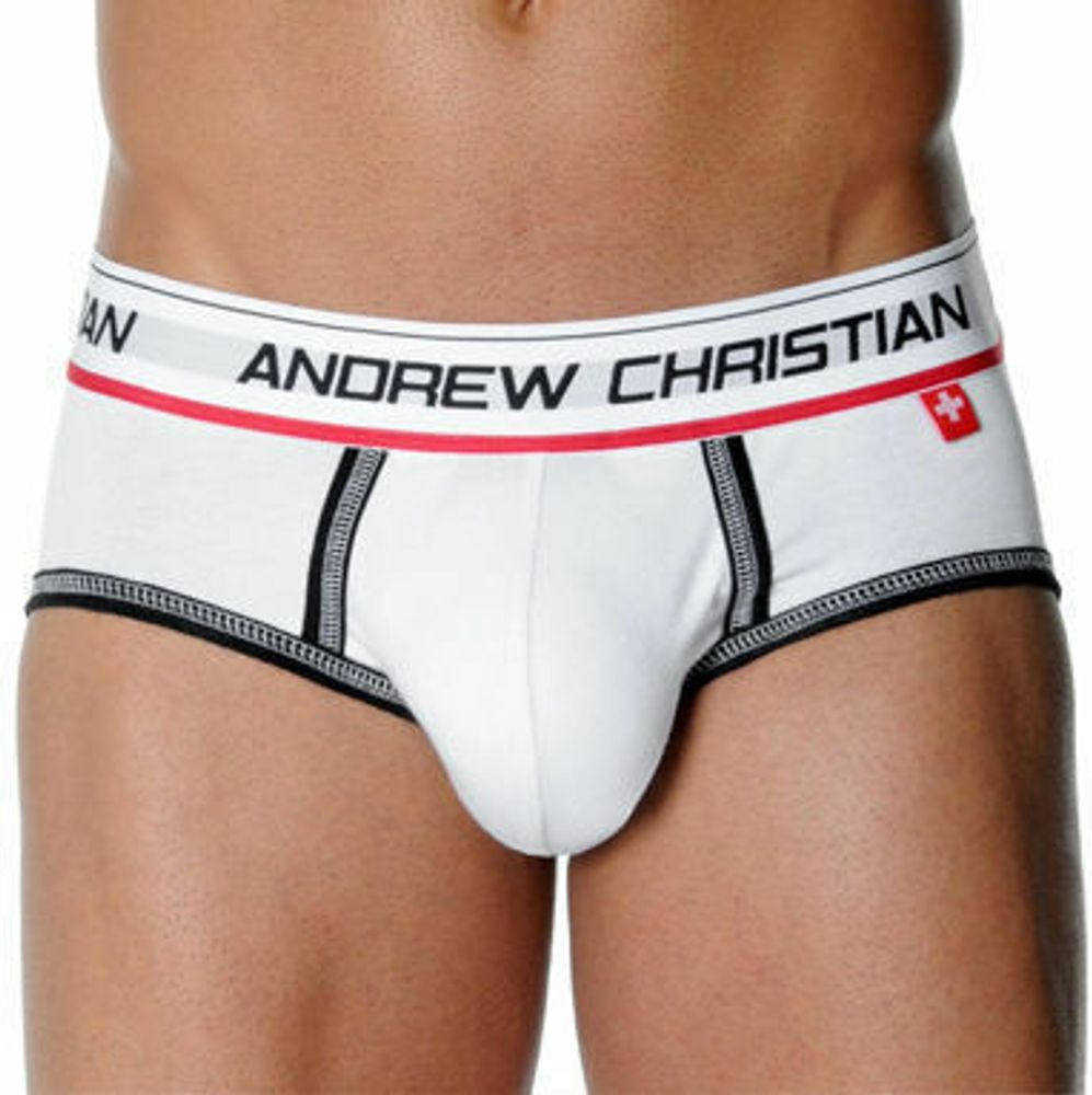 Мужские трусы брифы Andrew Christian Coolflex Brief Show-it White