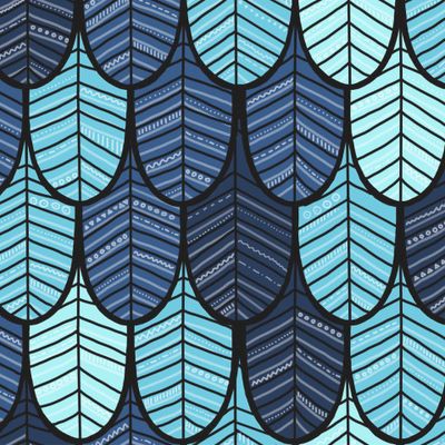 Синие перья