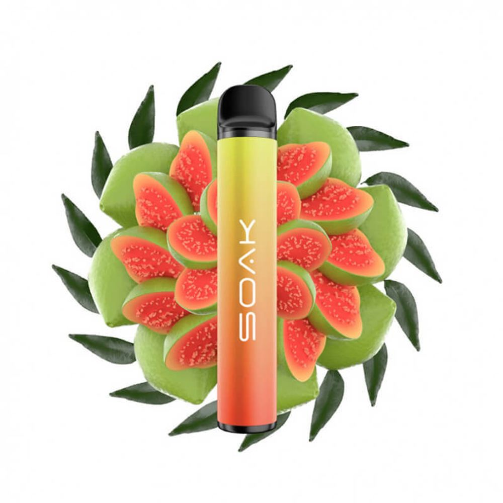 Одноразовая электронная сигарета SOAK - Guava (Гуава) 1500 тяг
