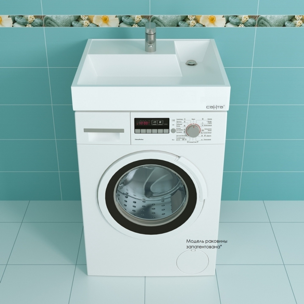 Умывальник над стиральной машиной Юпитер 600*90*500 ш/в/гл с кроншт.(900117)