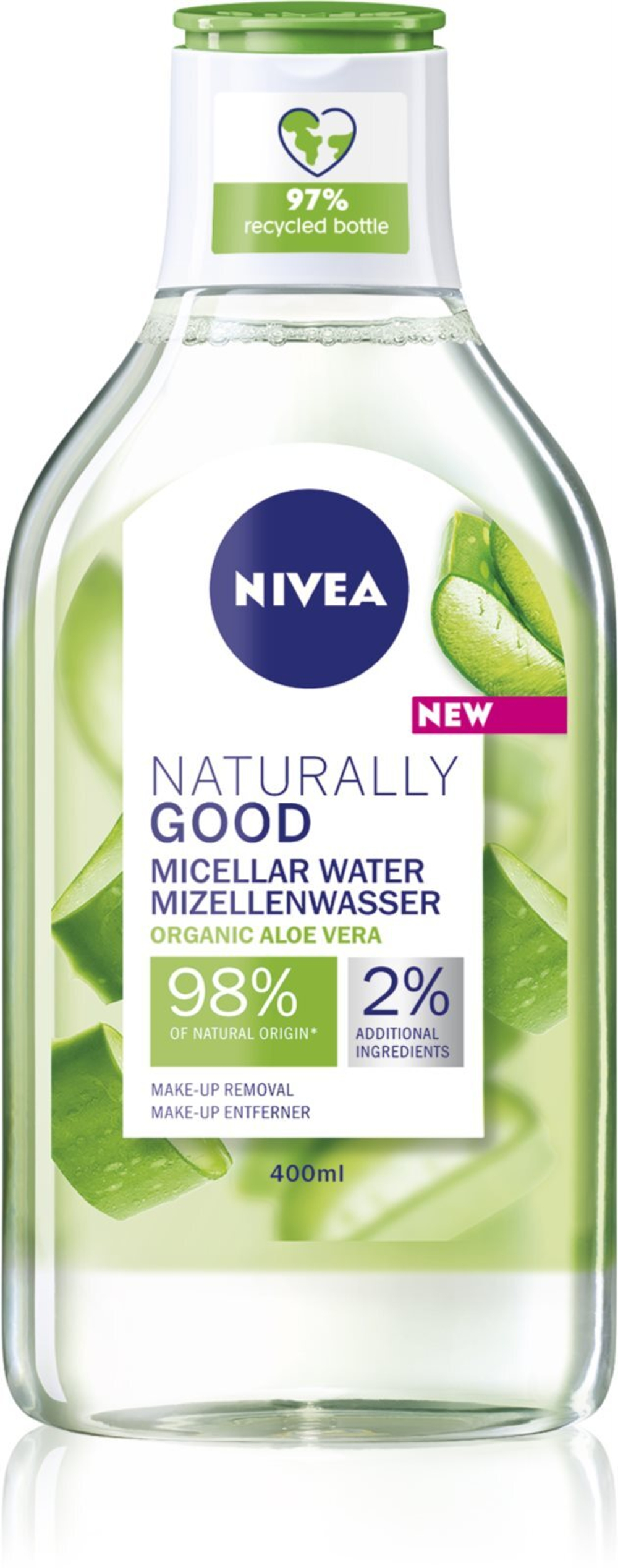 Nivea Naturally Good - мицеллярная вода с алоэ вера /   400  ml  / GTIN 2800018346071