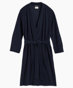Женский халат Atlantic, 1 шт. в уп., хлопок, темно-синий, SZL-002