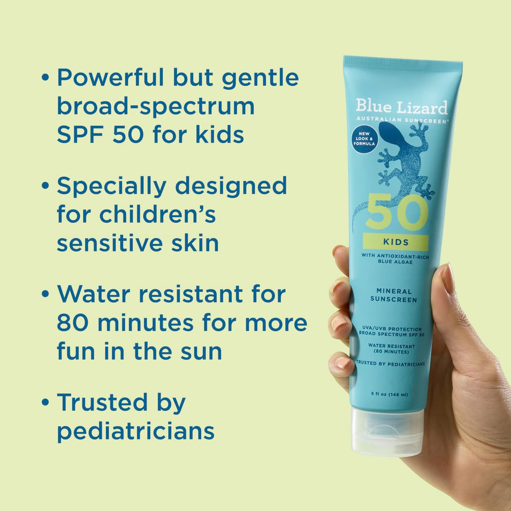 Blue Lizard Australian Sunscreen, детское минеральное солнцезащитное средство, SPF 50, 148 мл (5 жидк. унций)