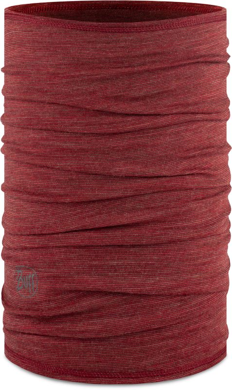 Тонкий шерстяной шарф-труба детский Buff Wool lightweight Mahogany Multistripes Фото 1