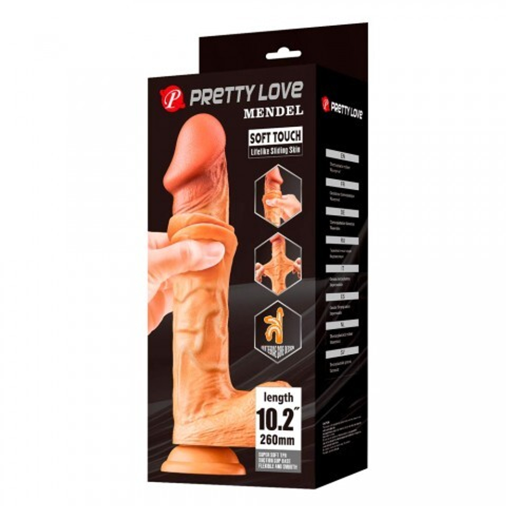 Реалистичный фаллоимитатор Mendel, 26 см