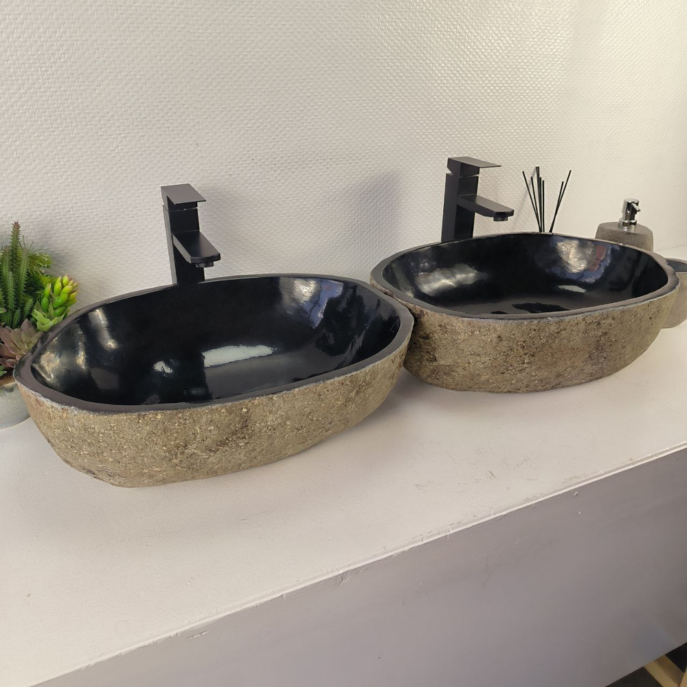 Раковина из речного камня ПАРА! RS-65484 50*36*16 0866