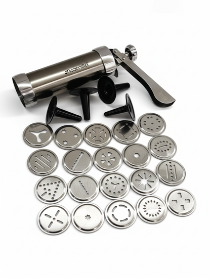 Кондитерский шприц для печенья 24 насадки Kamille КМ 3009 из нержавеющей стали