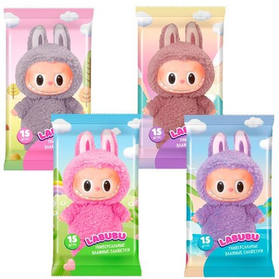 Салфетки влажные Labubu 15 шт